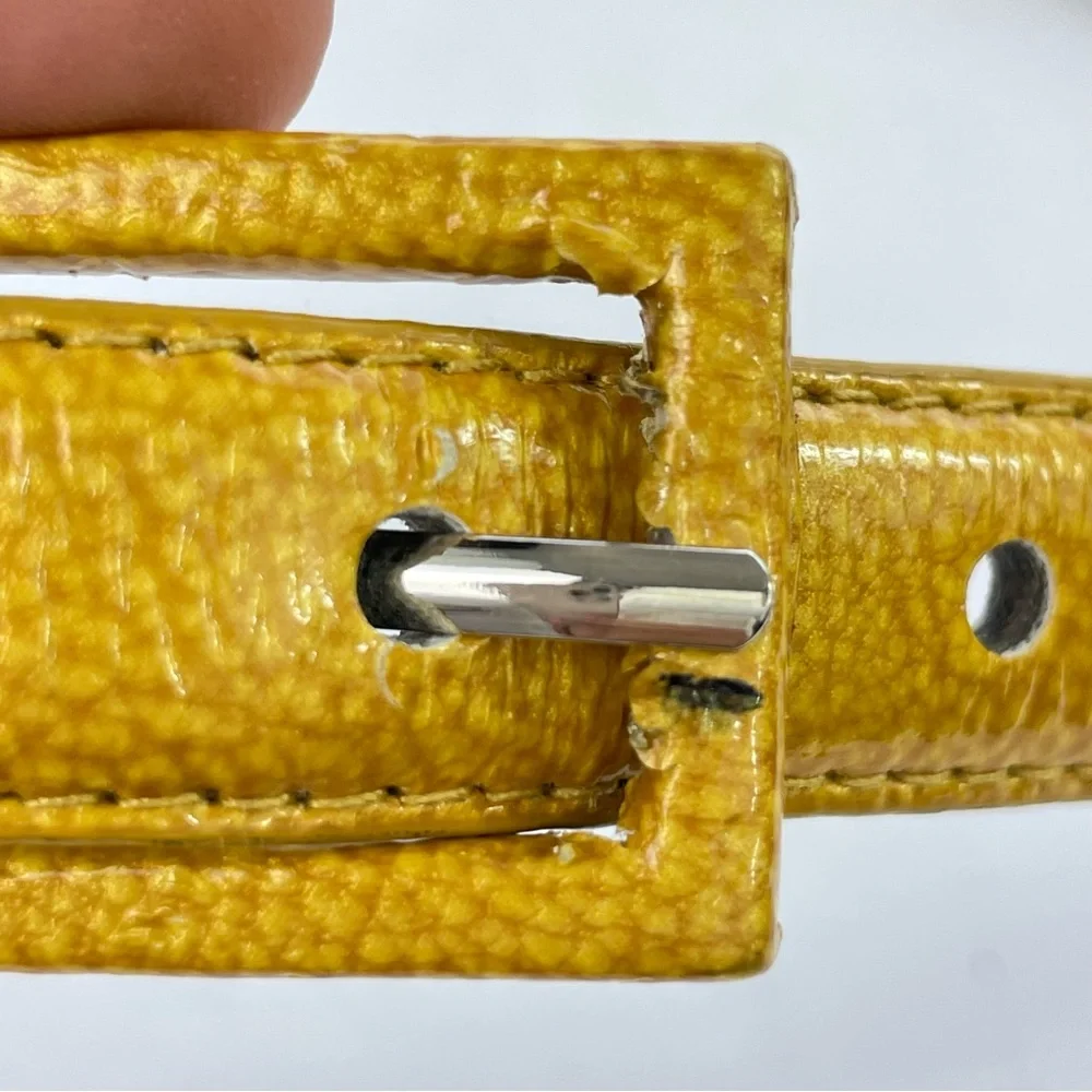 Vintage‎ Marigold Yellow Thin Skinny Belt